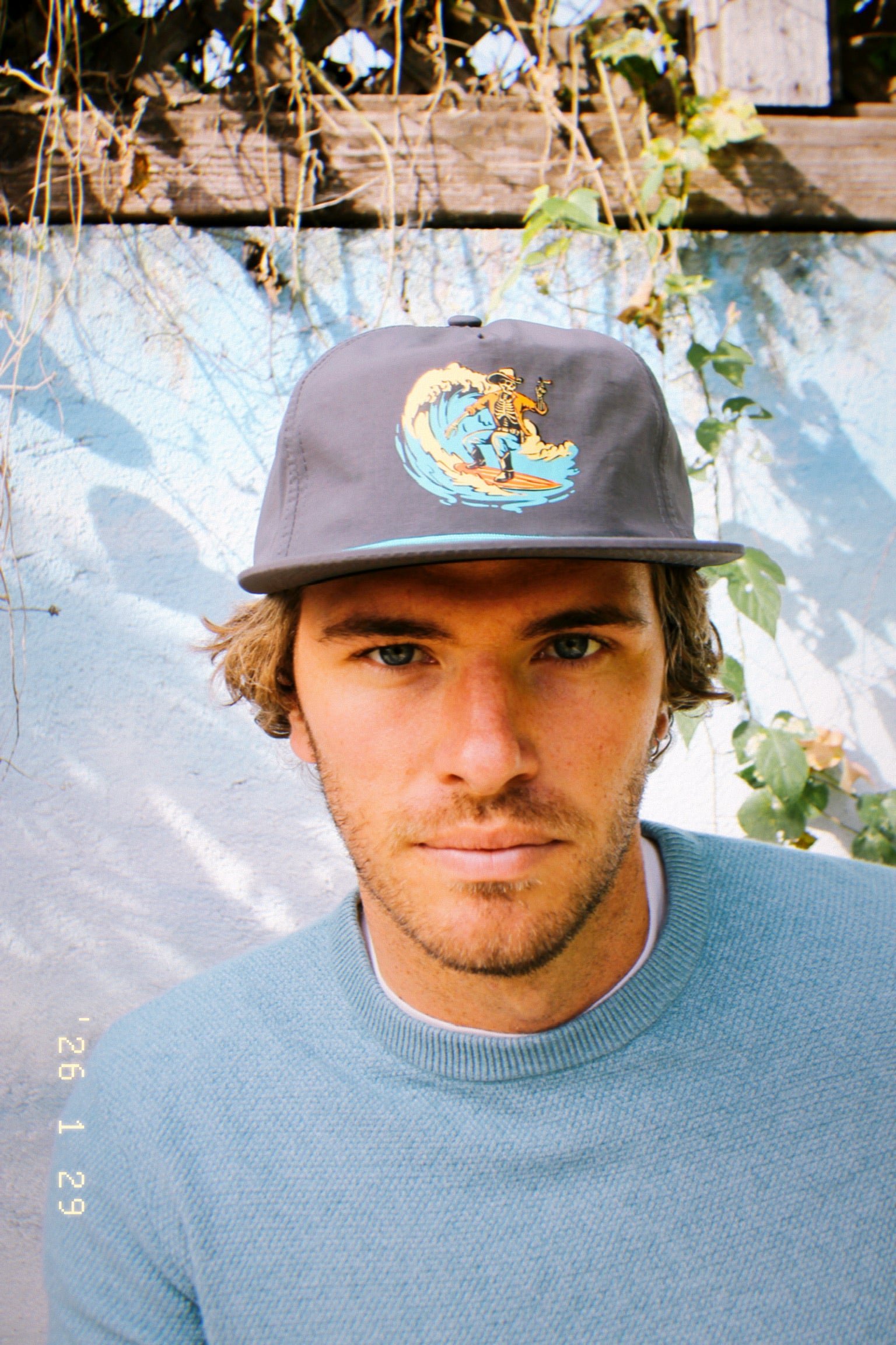 Surfing Skeleton Hat