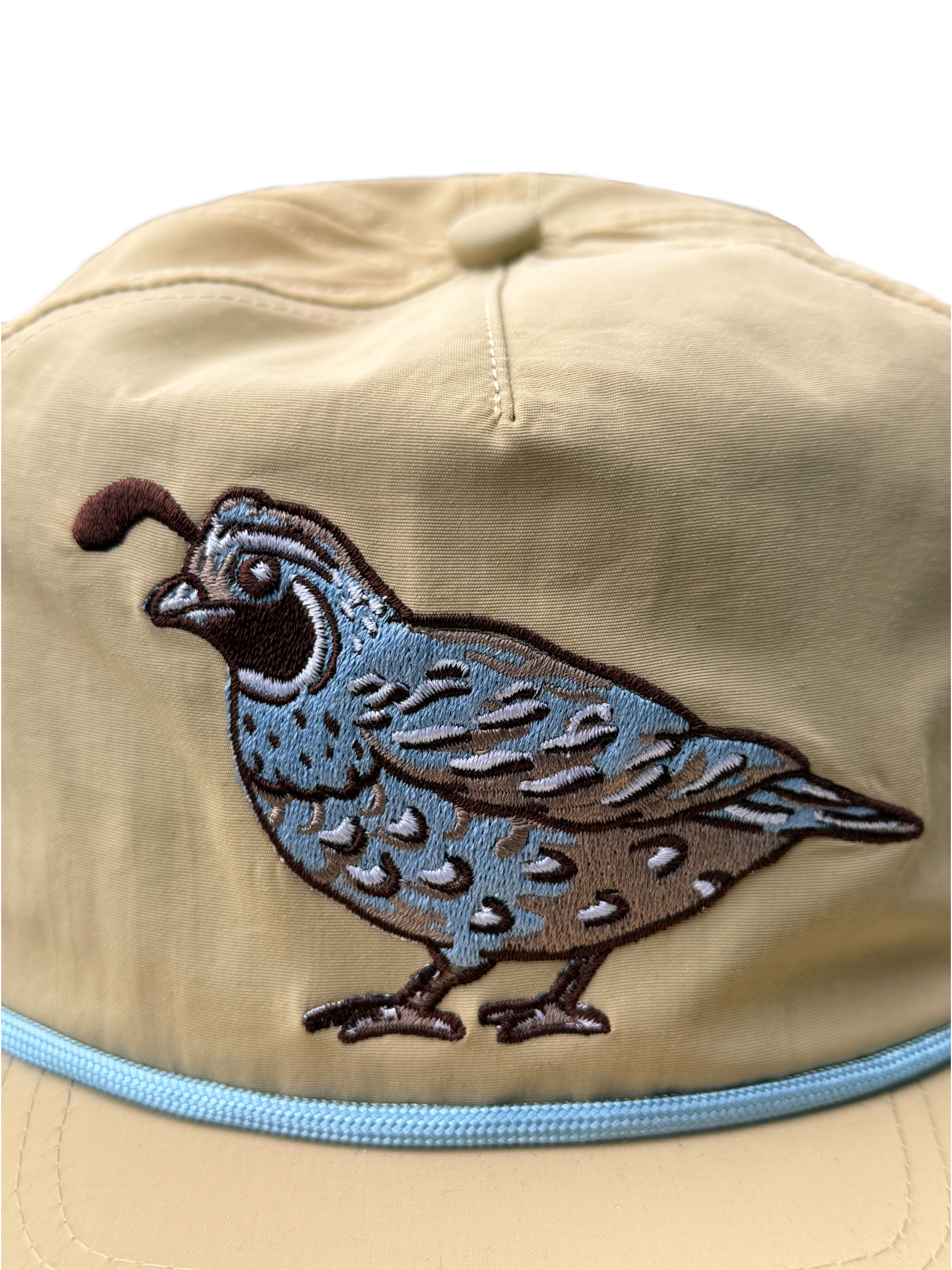 Quail Hat (men's hat, ball cap, nature gift)
